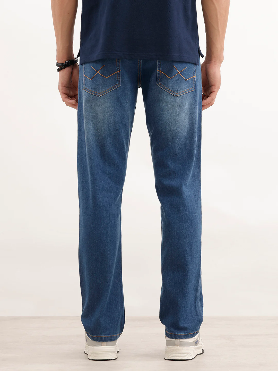 Classic Straight Fit Denim Jeans  | Light Blue - Image 3