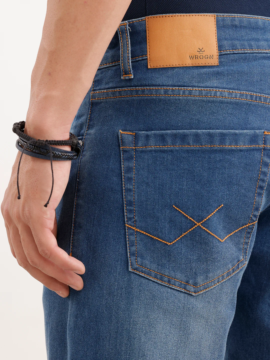 Classic Straight Fit Denim Jeans  | Light Blue - Image 6