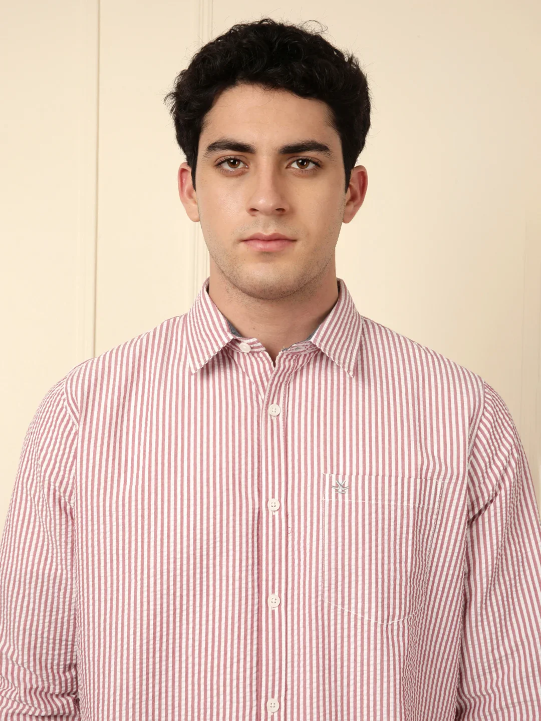 Classic Striped Shirt in Red - Image 5