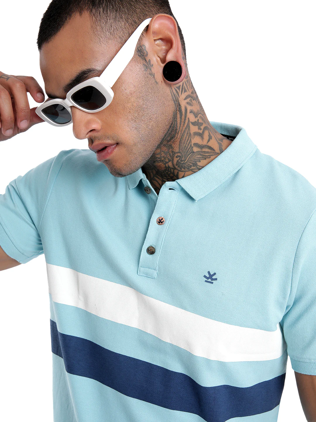 Classic Stripes Printed Polo T-Shirt - Image 5