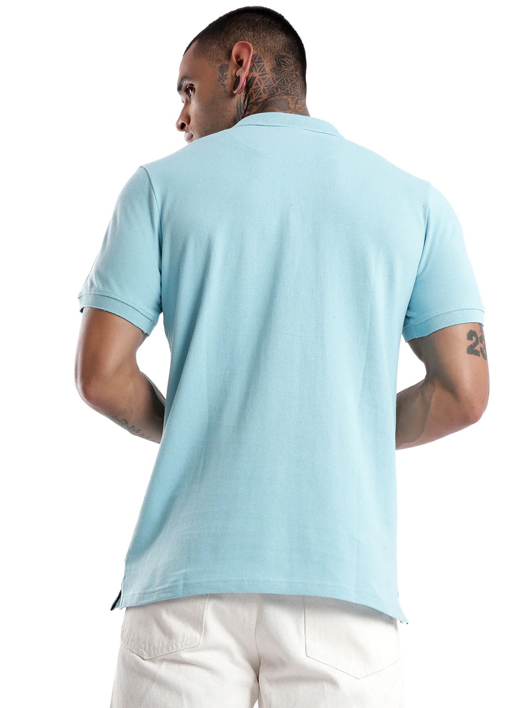 Classic Stripes Printed Polo T-Shirt - Image 6