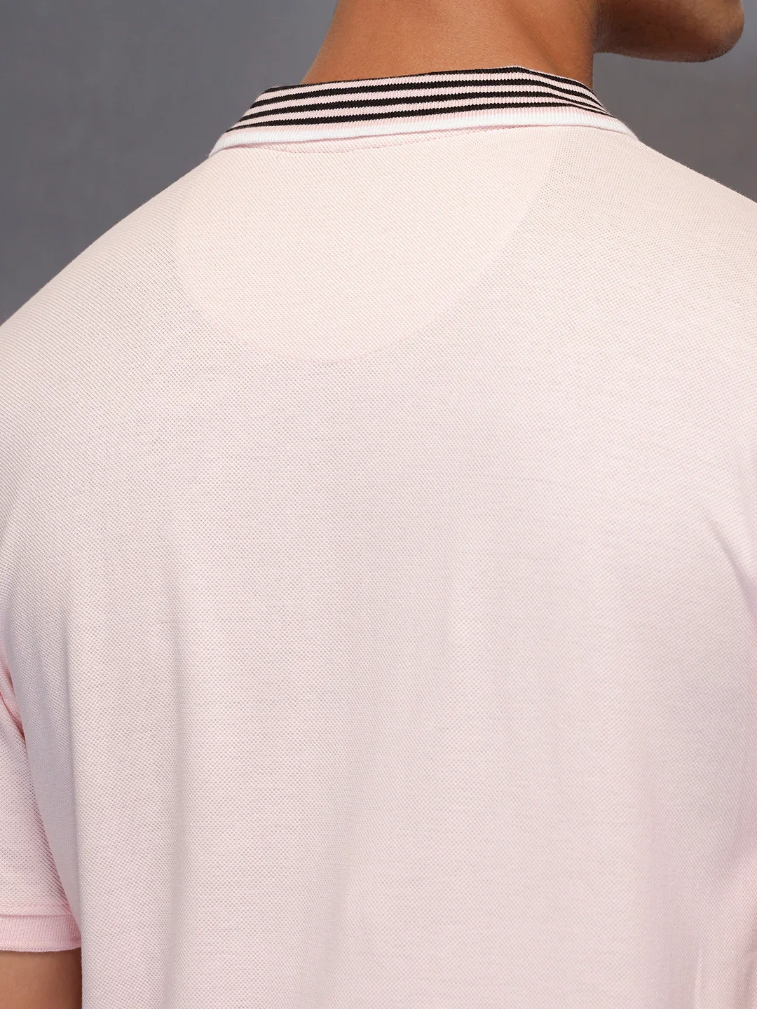 Classic Tipping Collar Polo T-Shirt   |  Pink - Image 5