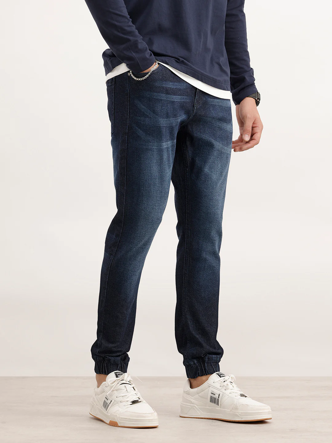 Classic Tone Denim Jogger - Image 4