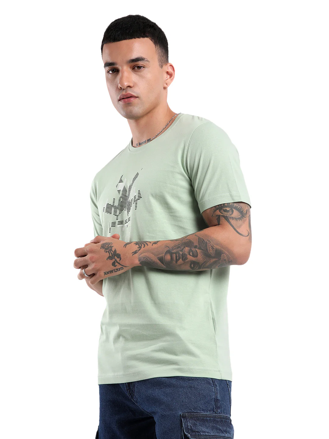 Classic Wrogn Printed Glitch T-Shirt - Image 4