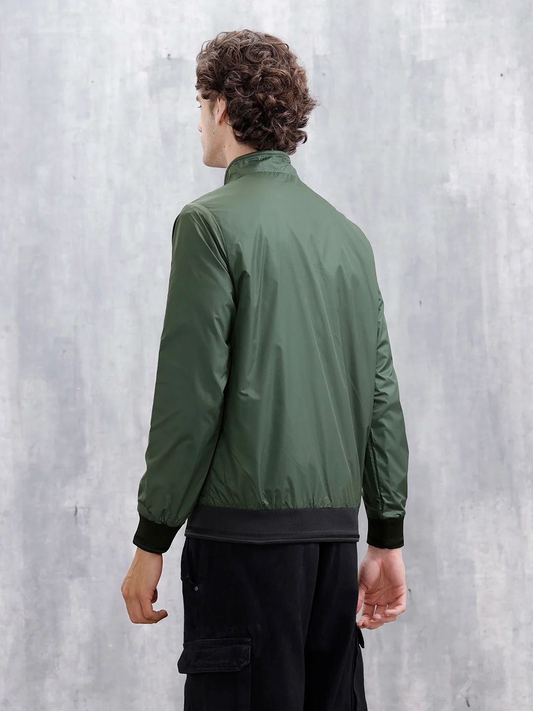 Classic Zip-Up Casual Jacket For Men | Green - Image 3