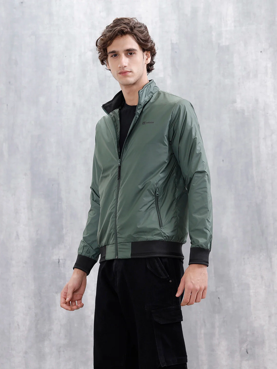 Classic Zip-Up Casual Jacket For Men | Green - Image 4
