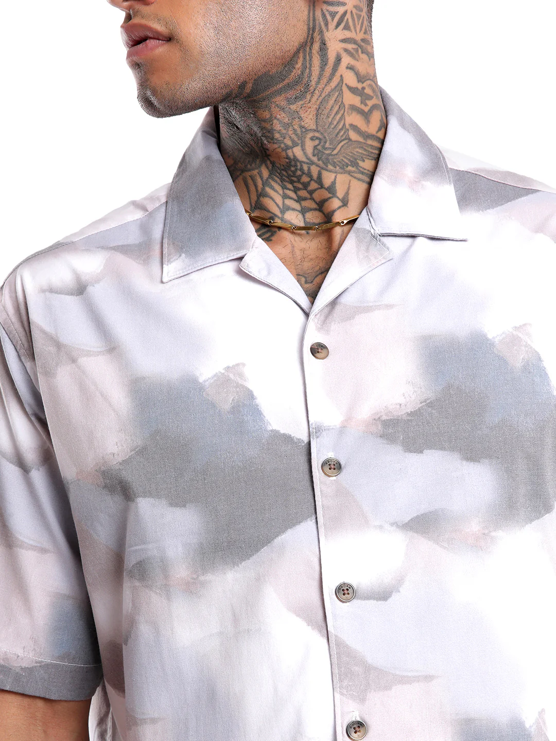 Cloudy Grey Comfort Fit AOP Shirt - Image 5