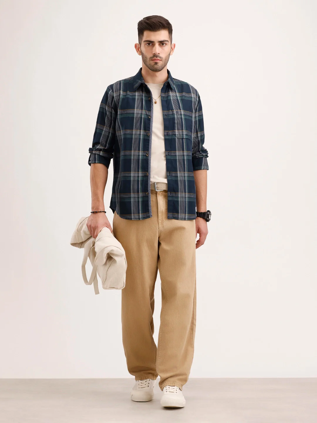Clssic Slim Fit Checkered Shirt | Blue - Image 2