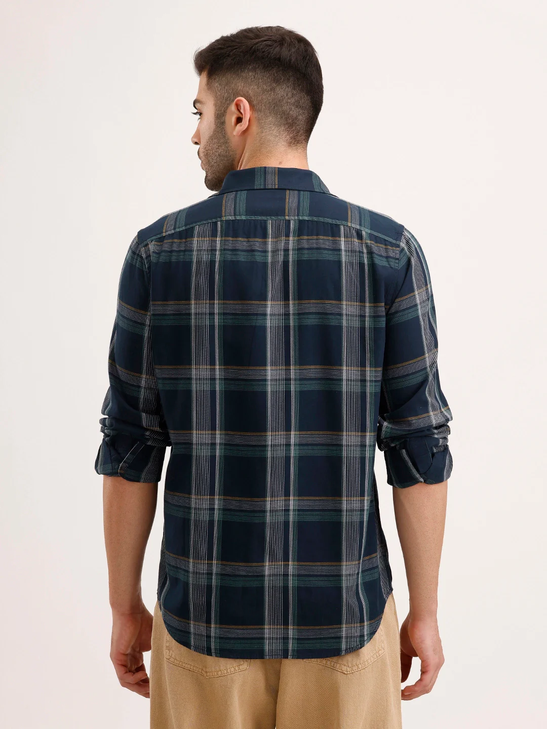 Clssic Slim Fit Checkered Shirt | Blue - Image 3