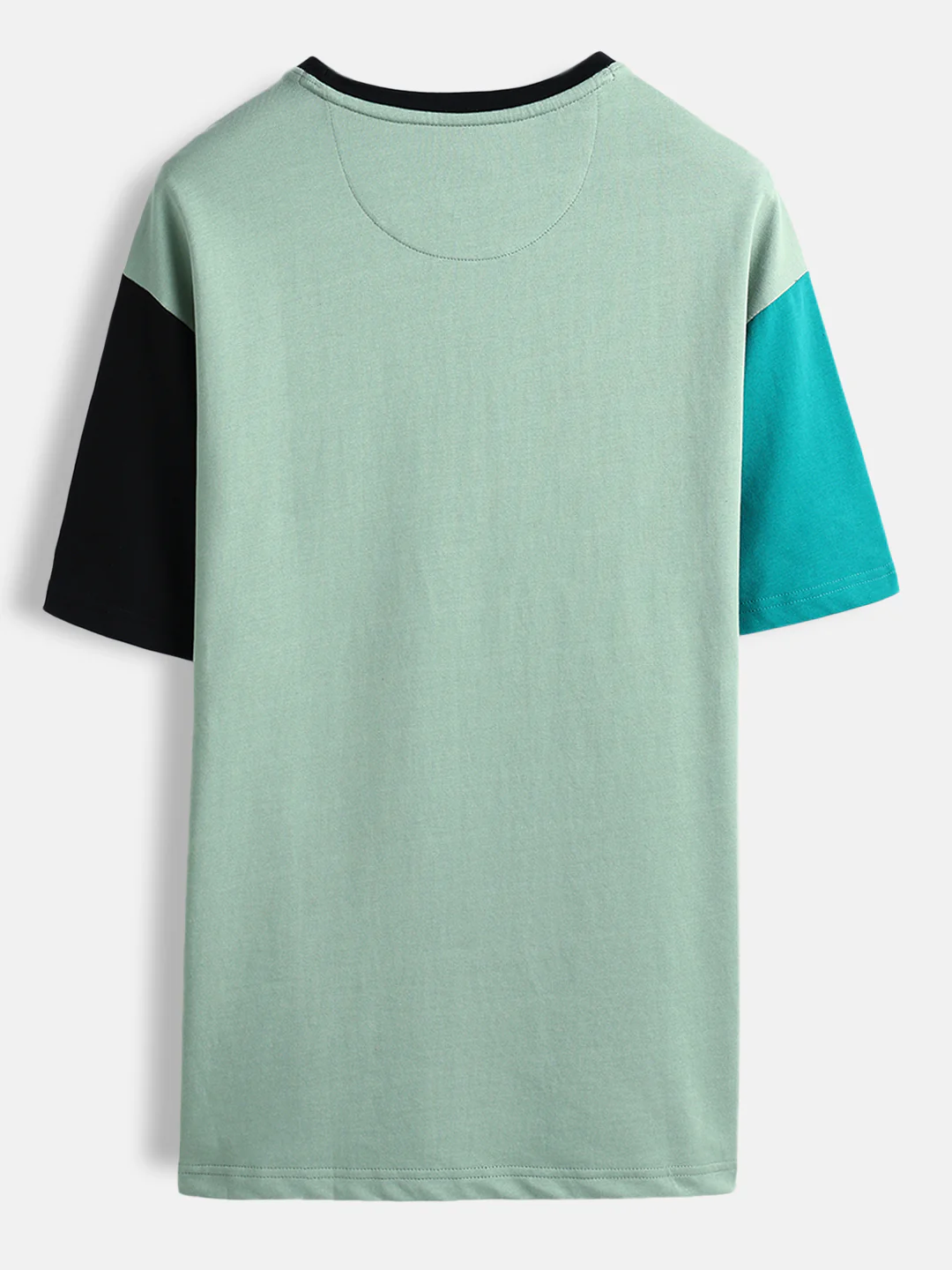 Color-block graphic oversized T-shirt | Green - Image 7