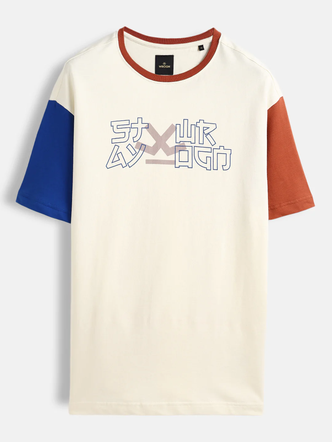 Color-block graphic oversized T-shirt | off-white - Image 6