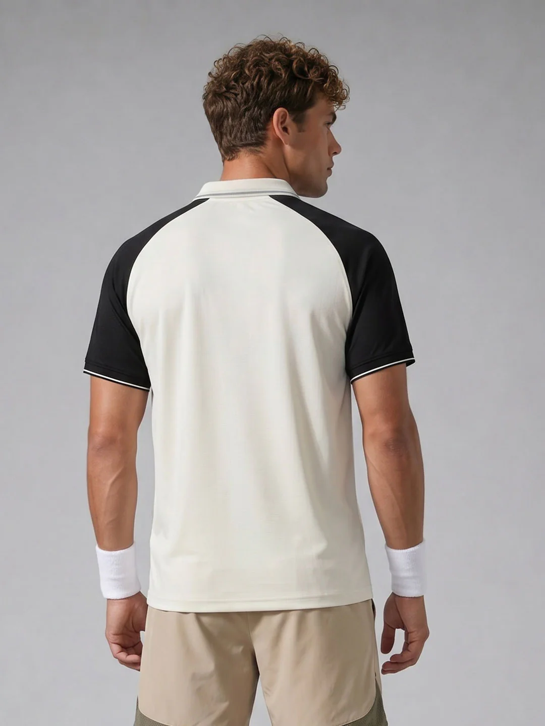 Colourblocked Nylon Polo | White - Image 3