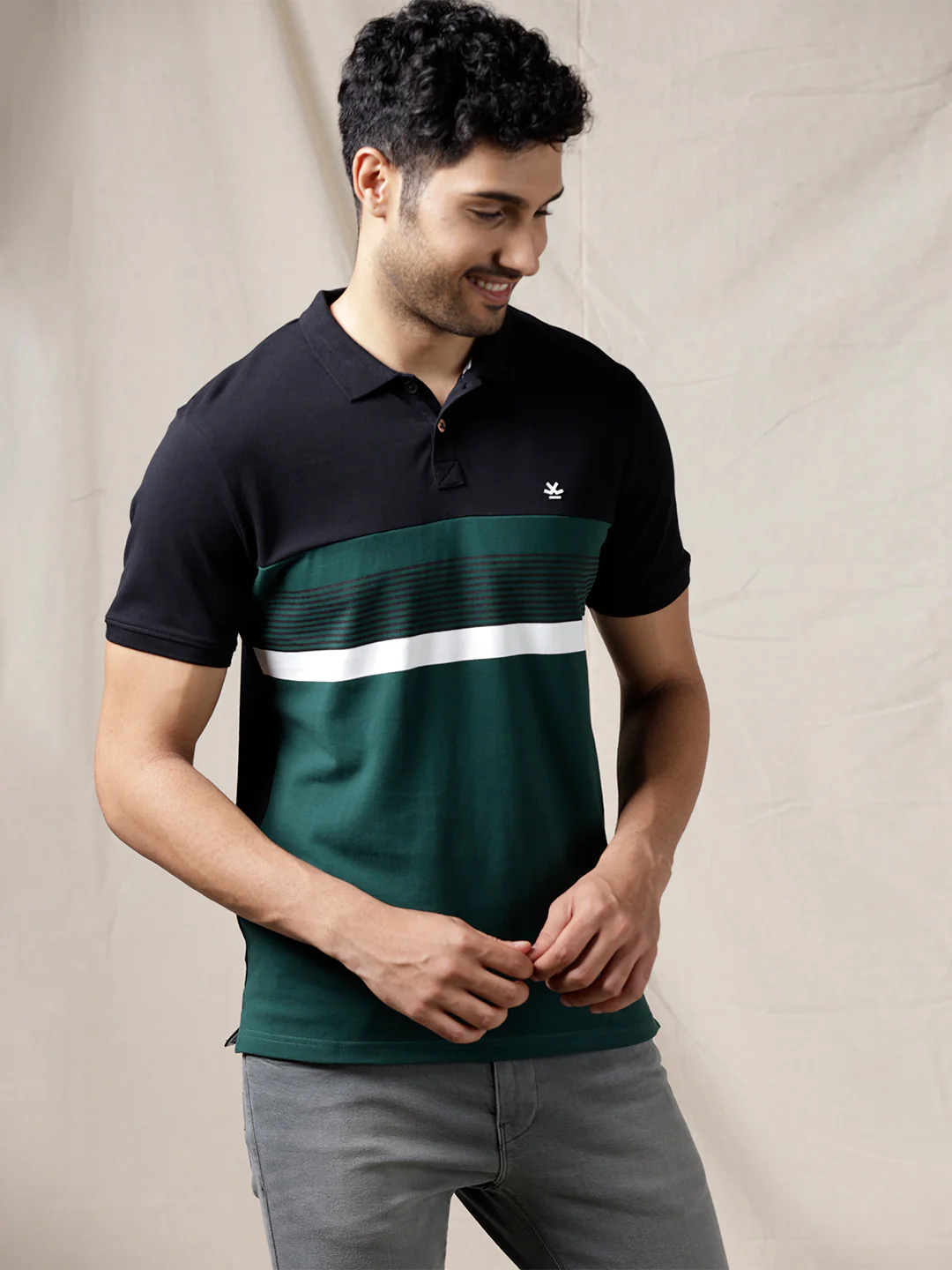 Colourblocked Polo T-Shirt - Image 4