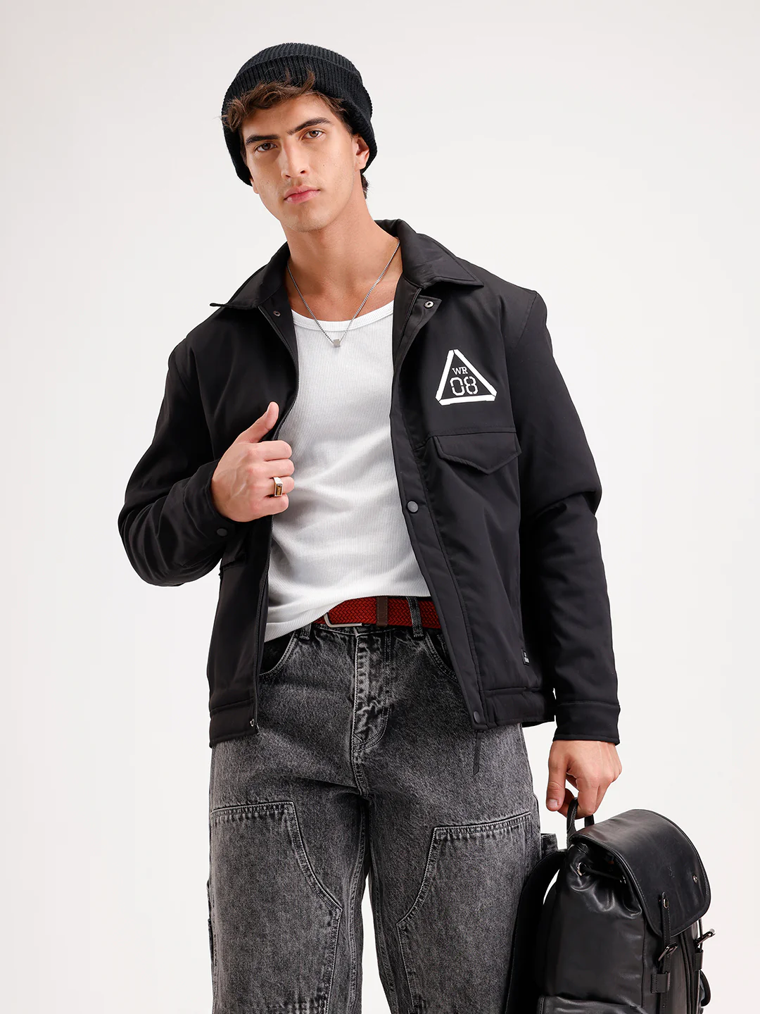 Comfort Fit Double Pocket Jacket | Black