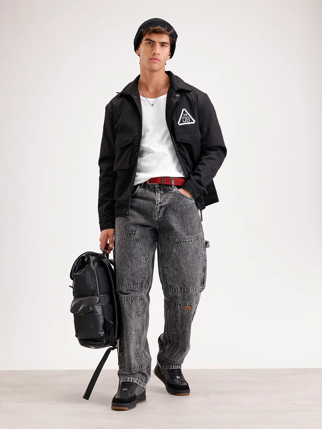 Comfort Fit Double Pocket Jacket | Black - Image 2