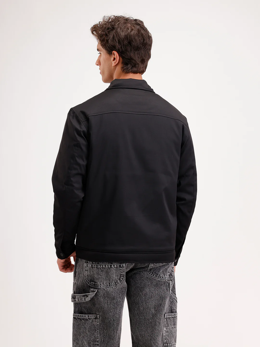 Comfort Fit Double Pocket Jacket | Black - Image 3