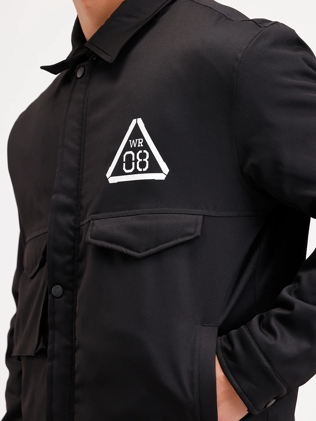 Comfort Fit Double Pocket Jacket | Black - Image 5
