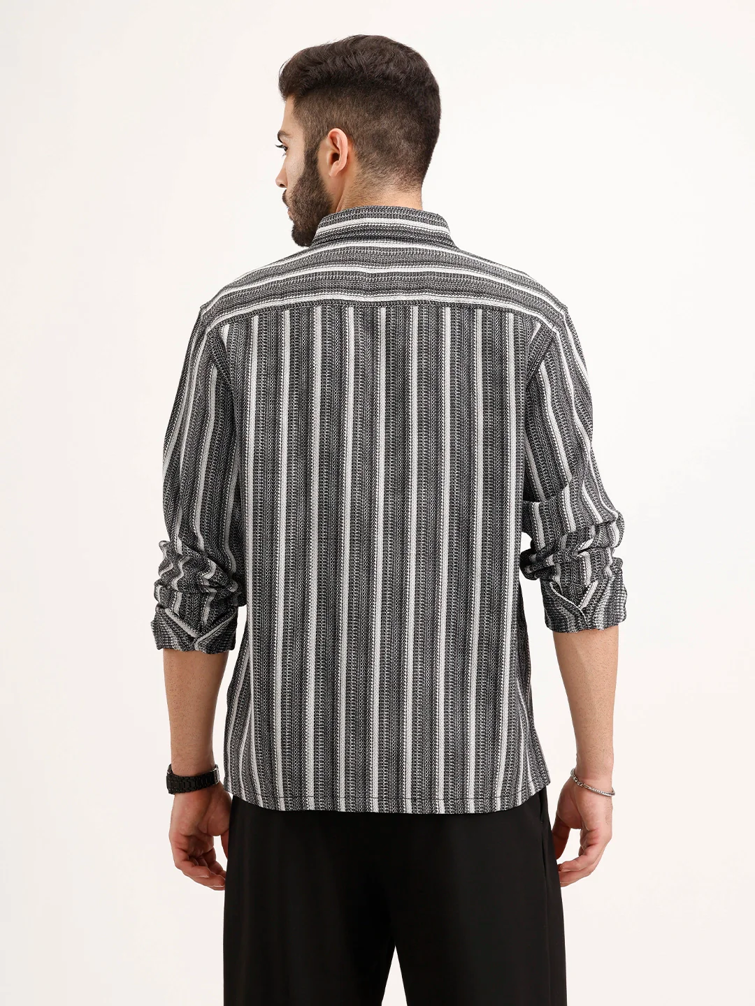 Comfort Fit Double Pocket Shirt | Black - Image 3