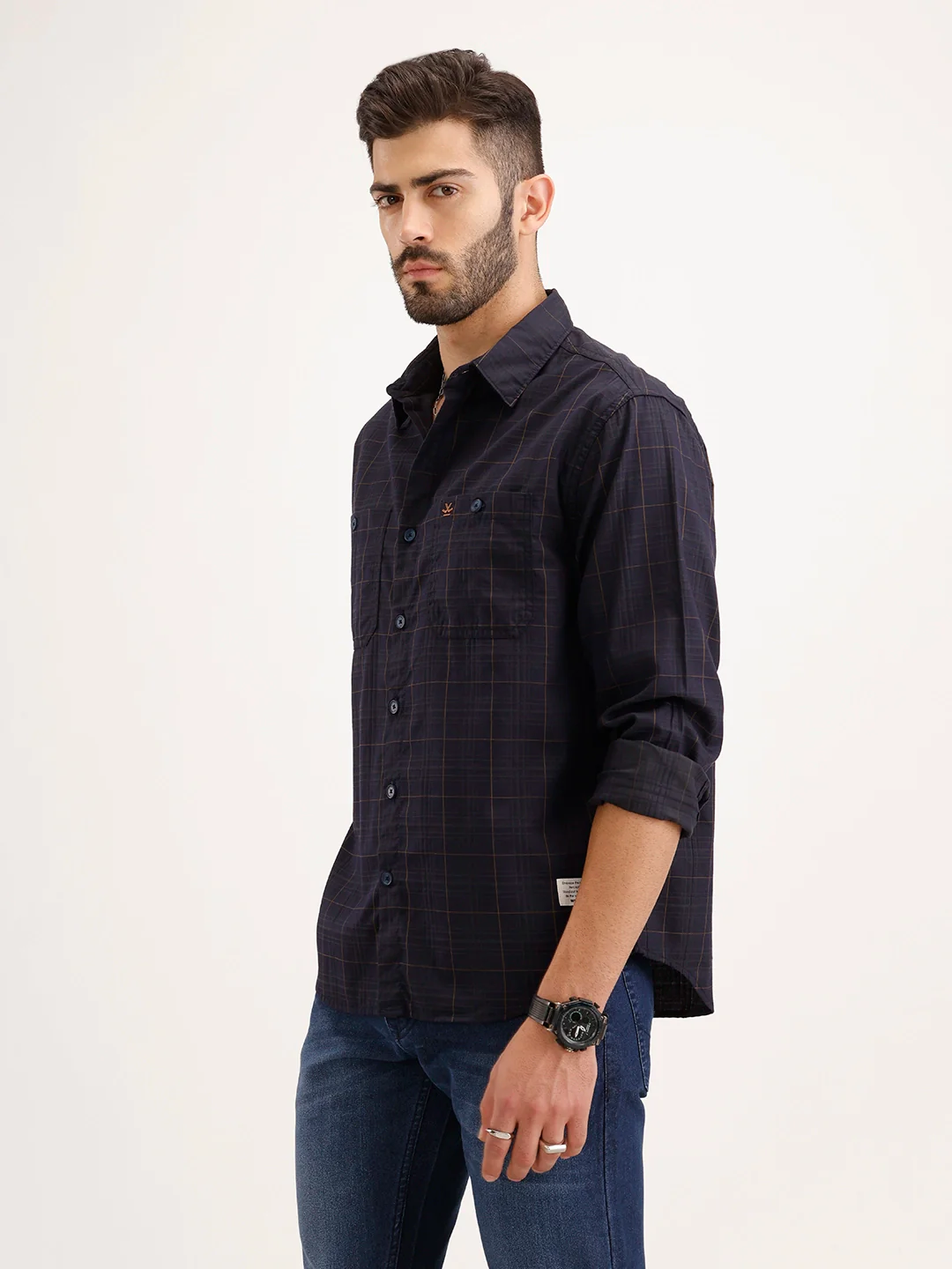 Comfort Fit Double Pocket Shirt | Blue - Image 4