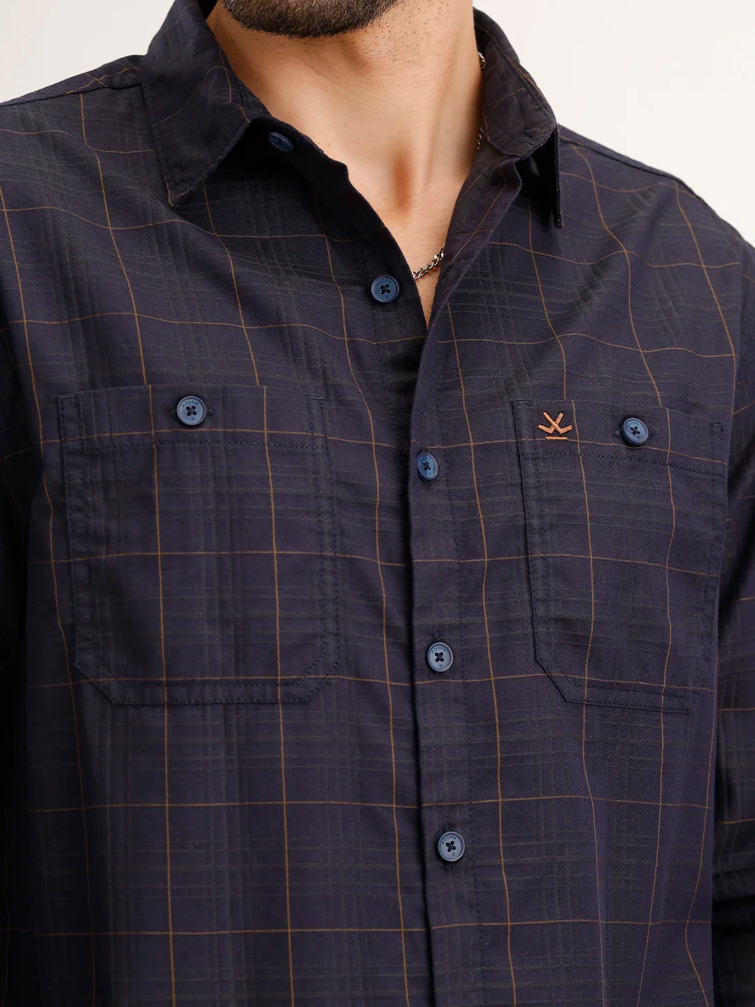 Comfort Fit Double Pocket Shirt | Blue - Image 5