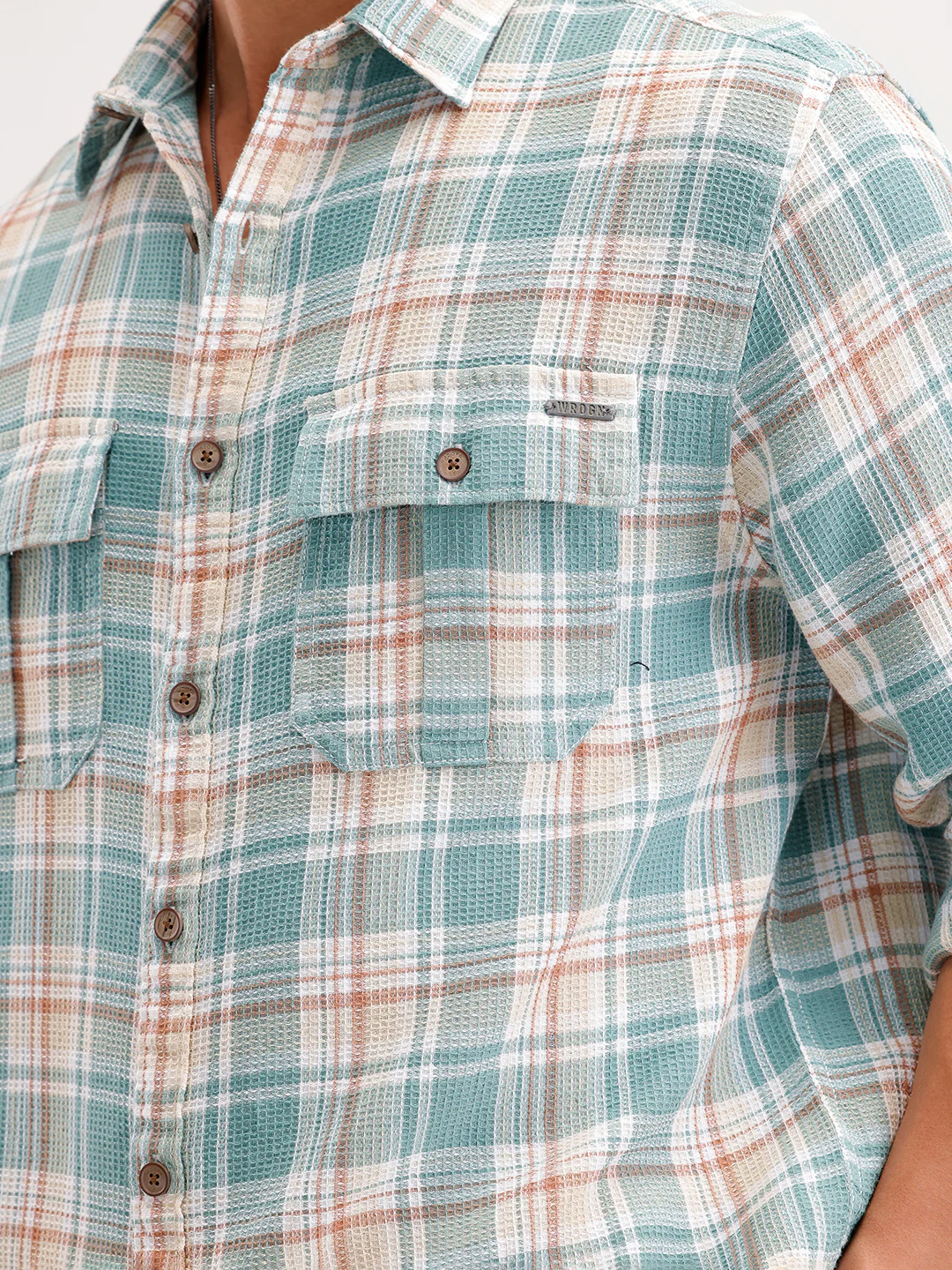Comfort Fit Double Pocket Shirt  | Green - Image 5