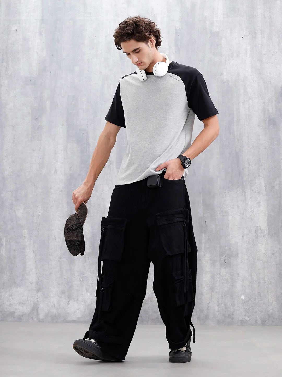 Comfort Fit Men's Colorblocked Tshirt | Grey - Image 2