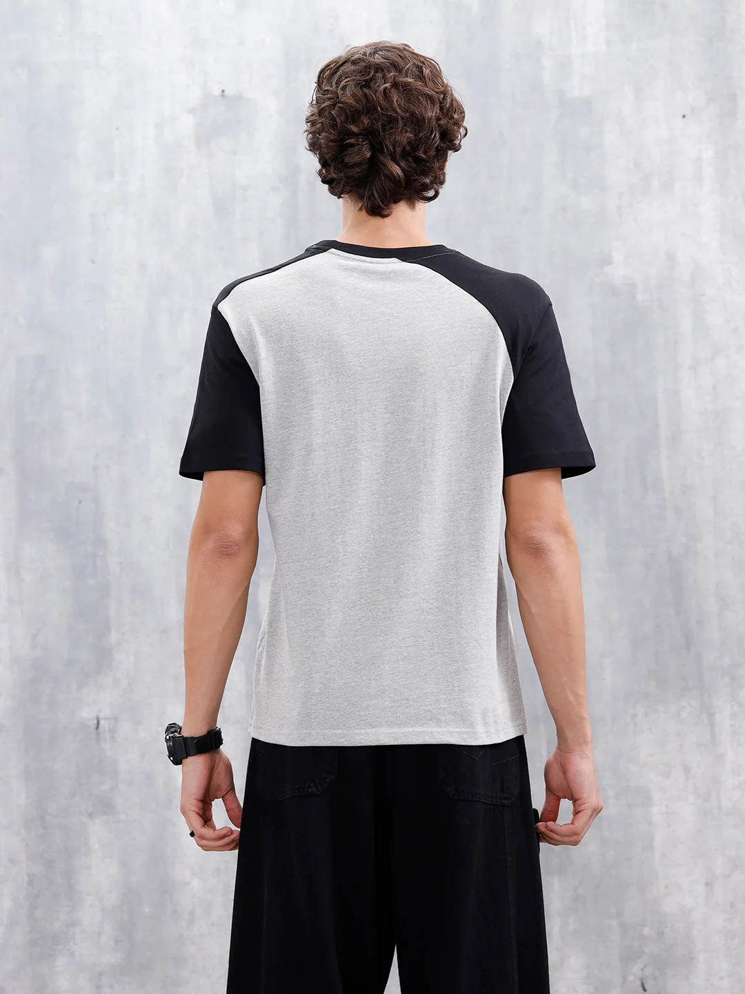 Comfort Fit Men's Colorblocked Tshirt | Grey - Image 3