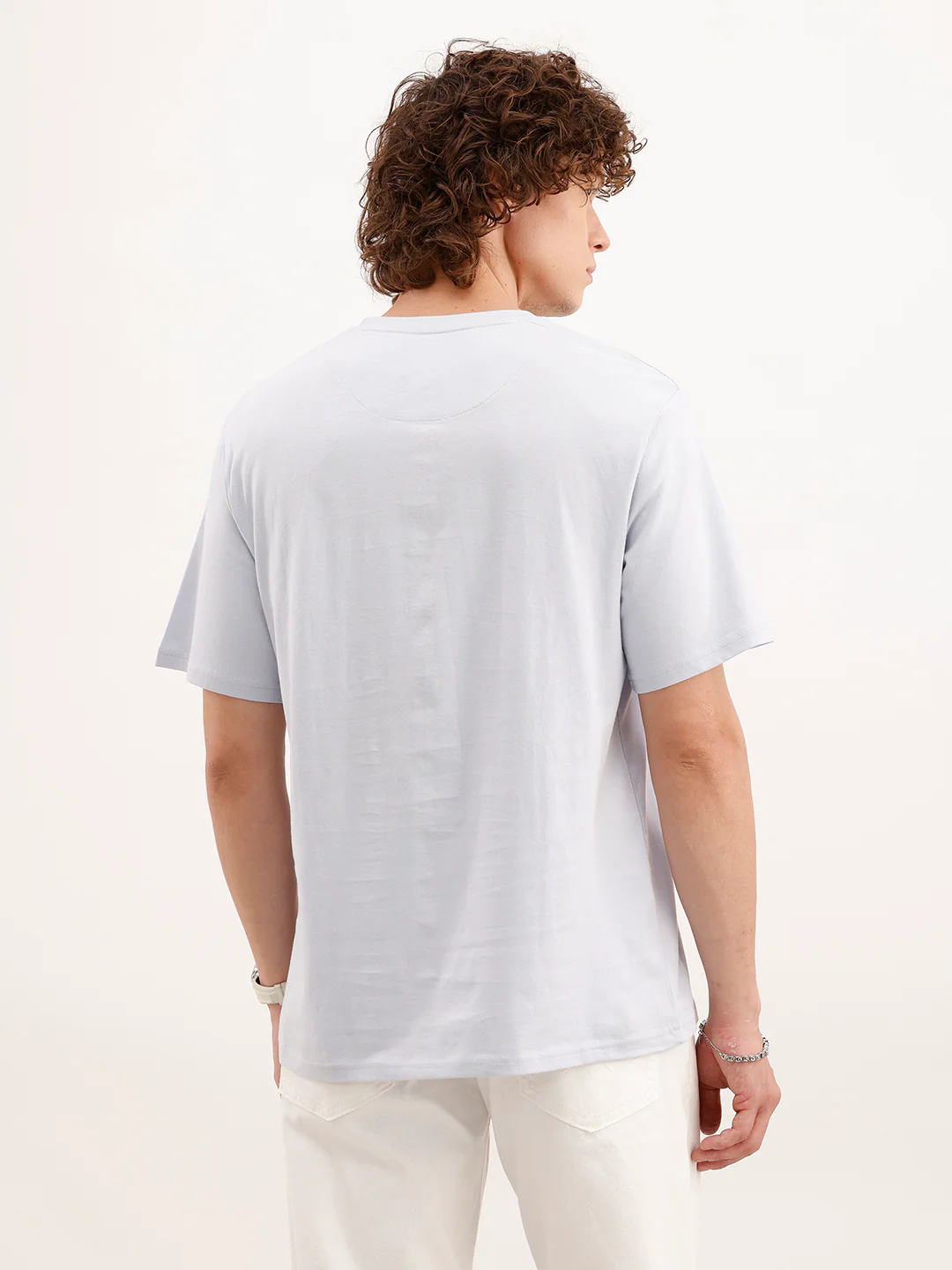Comfort Fit Puffer Printed T-Shirt  | Blue - Image 3