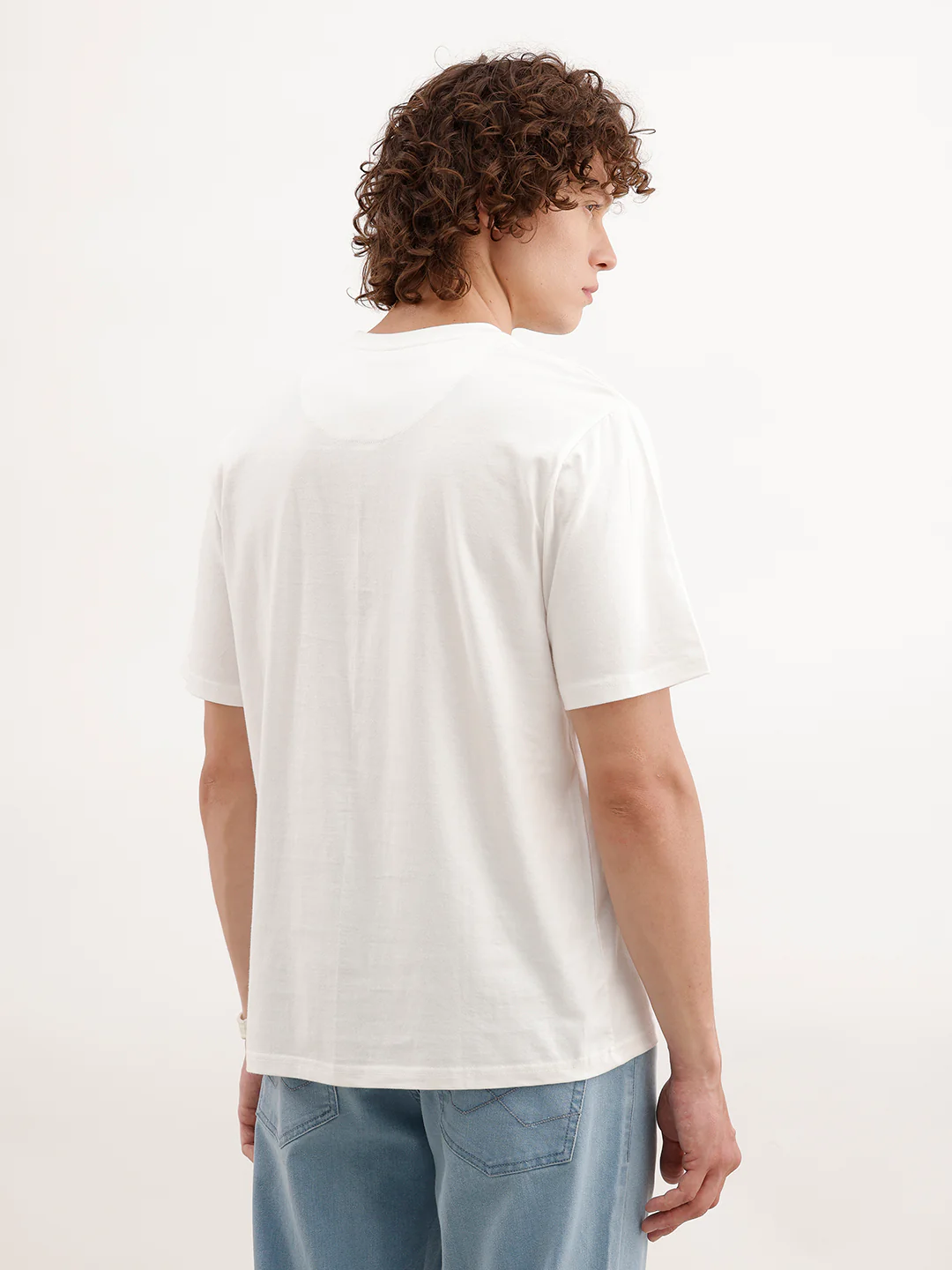 Comfort Fit Puffer Printed T-Shirt  | White - Image 3