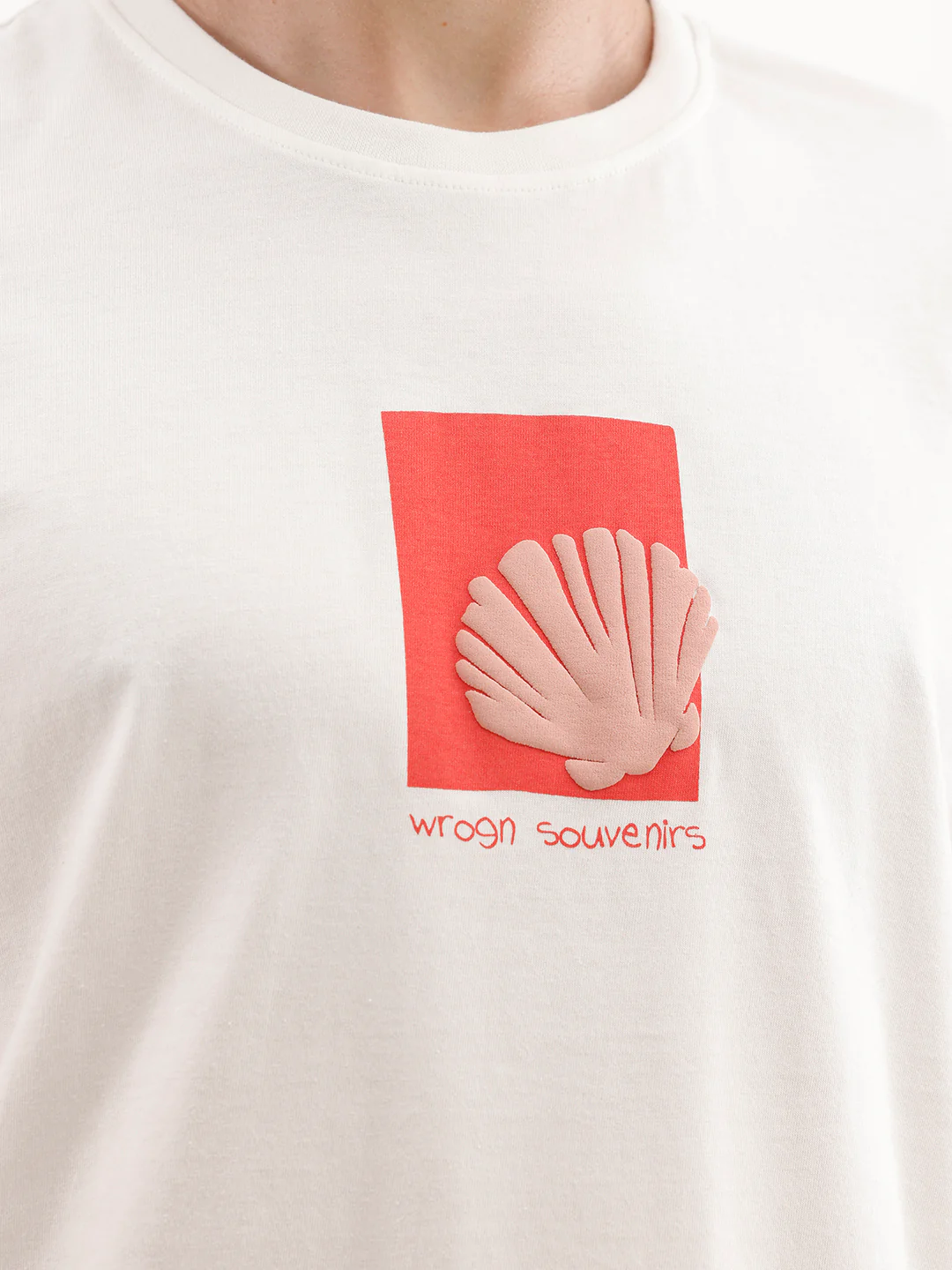 Comfort Fit Puffer Printed T-Shirt  | White - Image 5