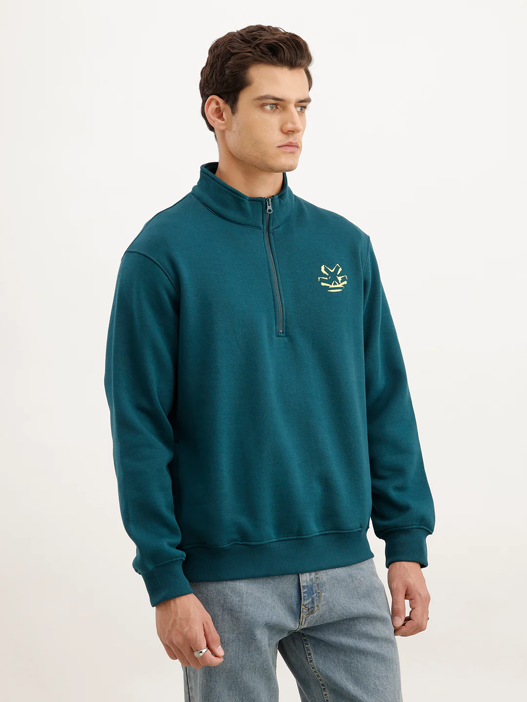 Comfort Fit Sweatshirt  | Dark Green - Image 4