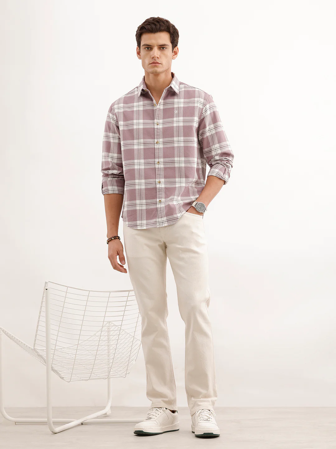 Comfort Fit Textured Shirt  | Pink - Image 2