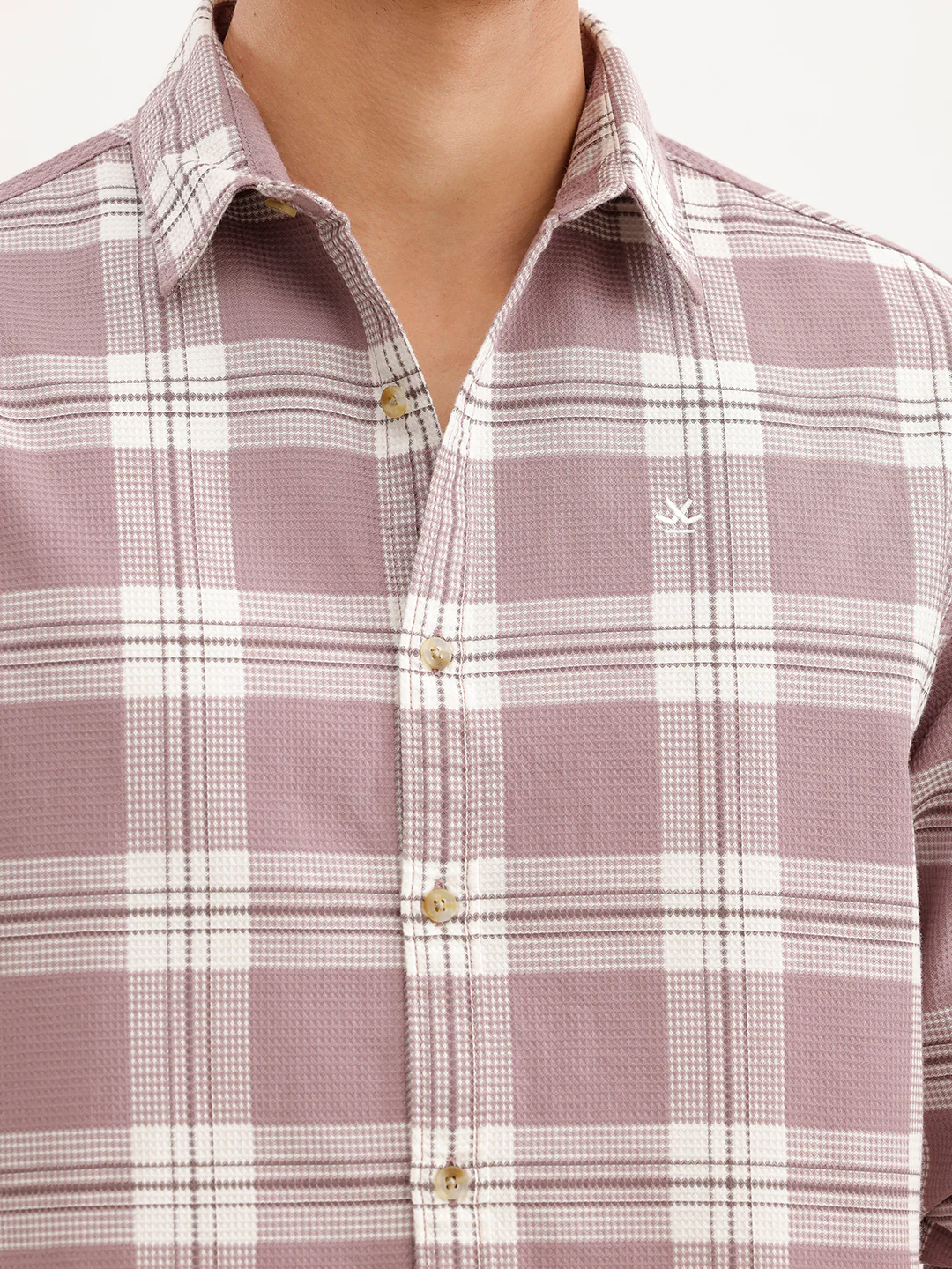 Comfort Fit Textured Shirt  | Pink - Image 5