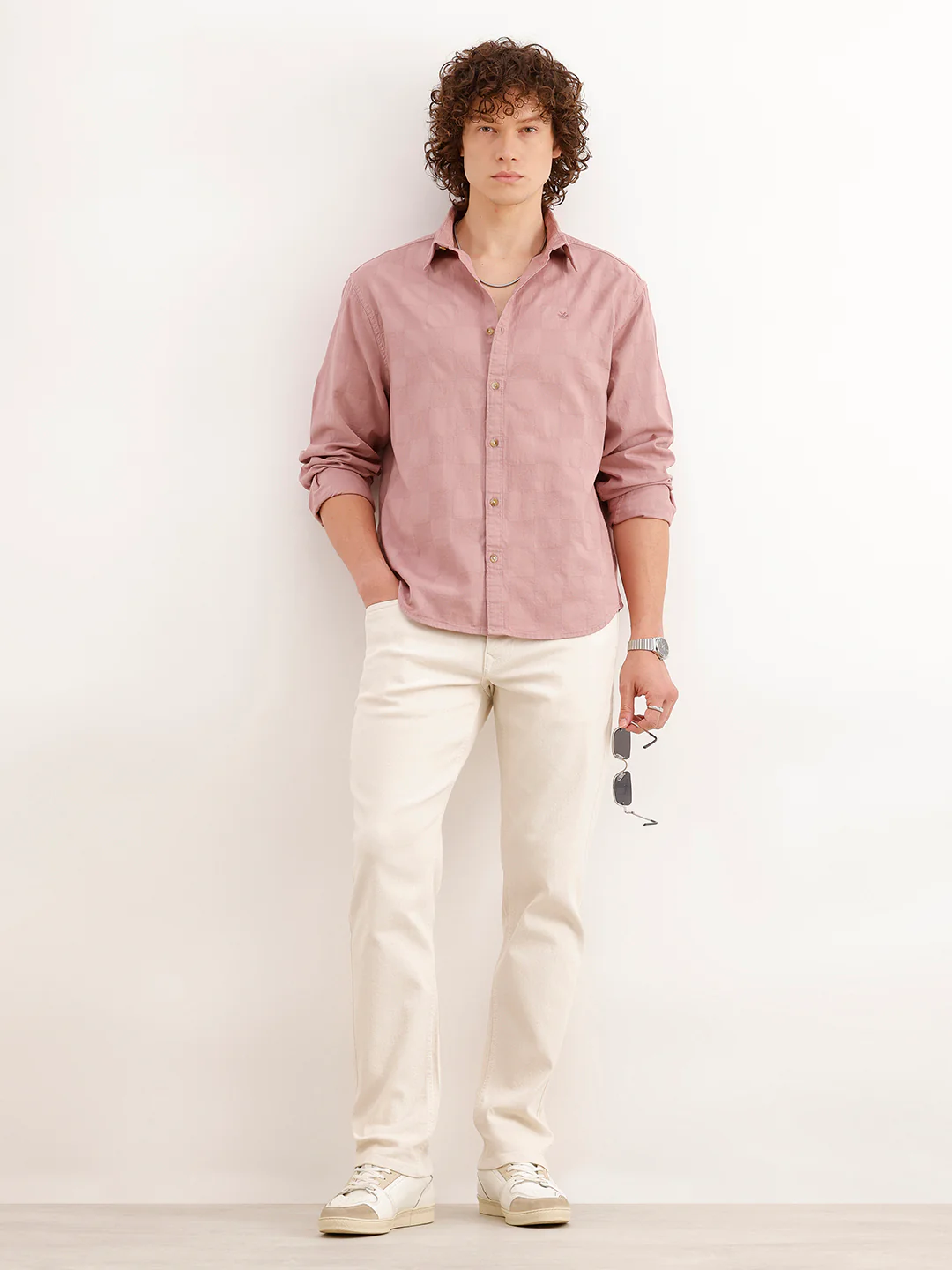 Comfort Fit Textured Shirt | Pink - Image 2