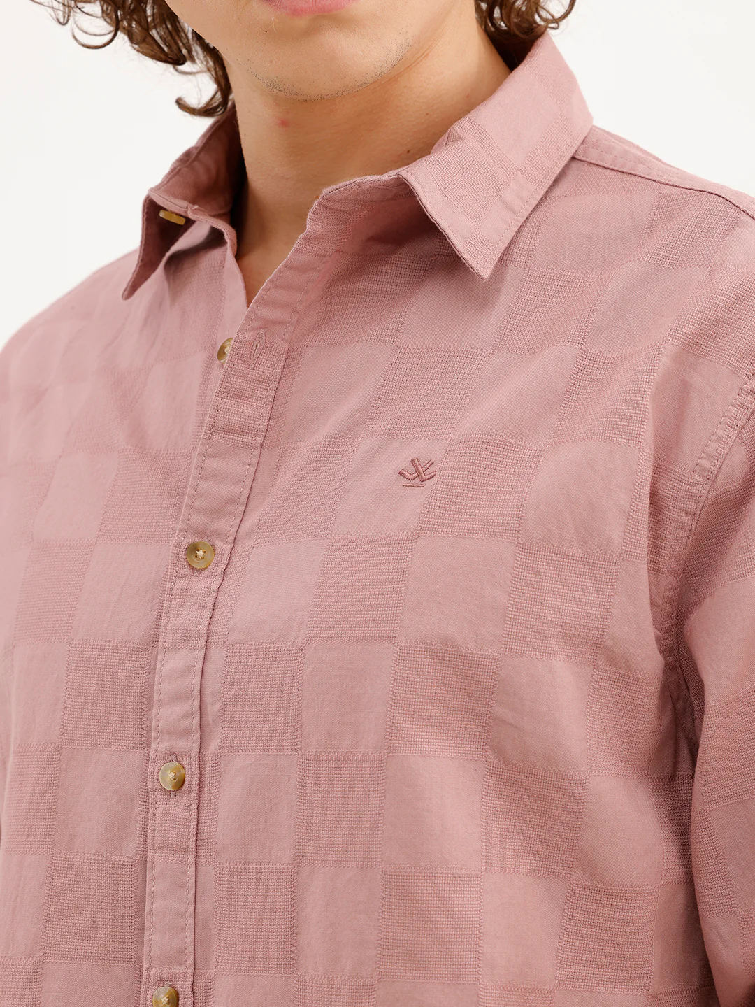 Comfort Fit Textured Shirt | Pink - Image 5