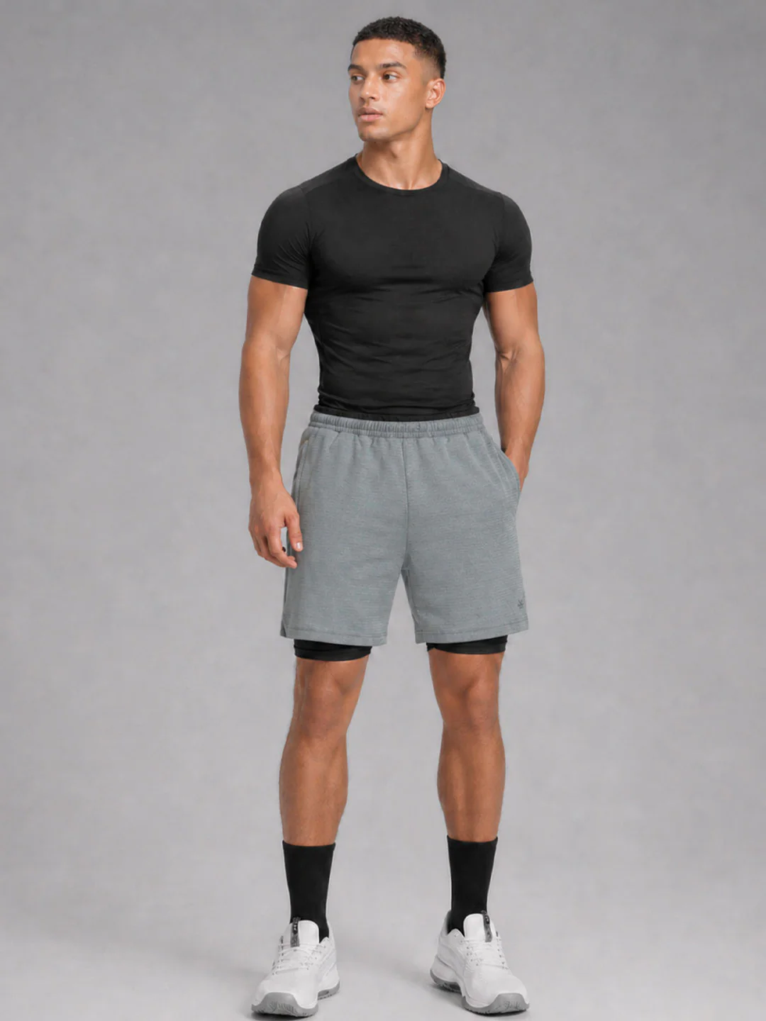 Compression shorts | Grey - Image 2