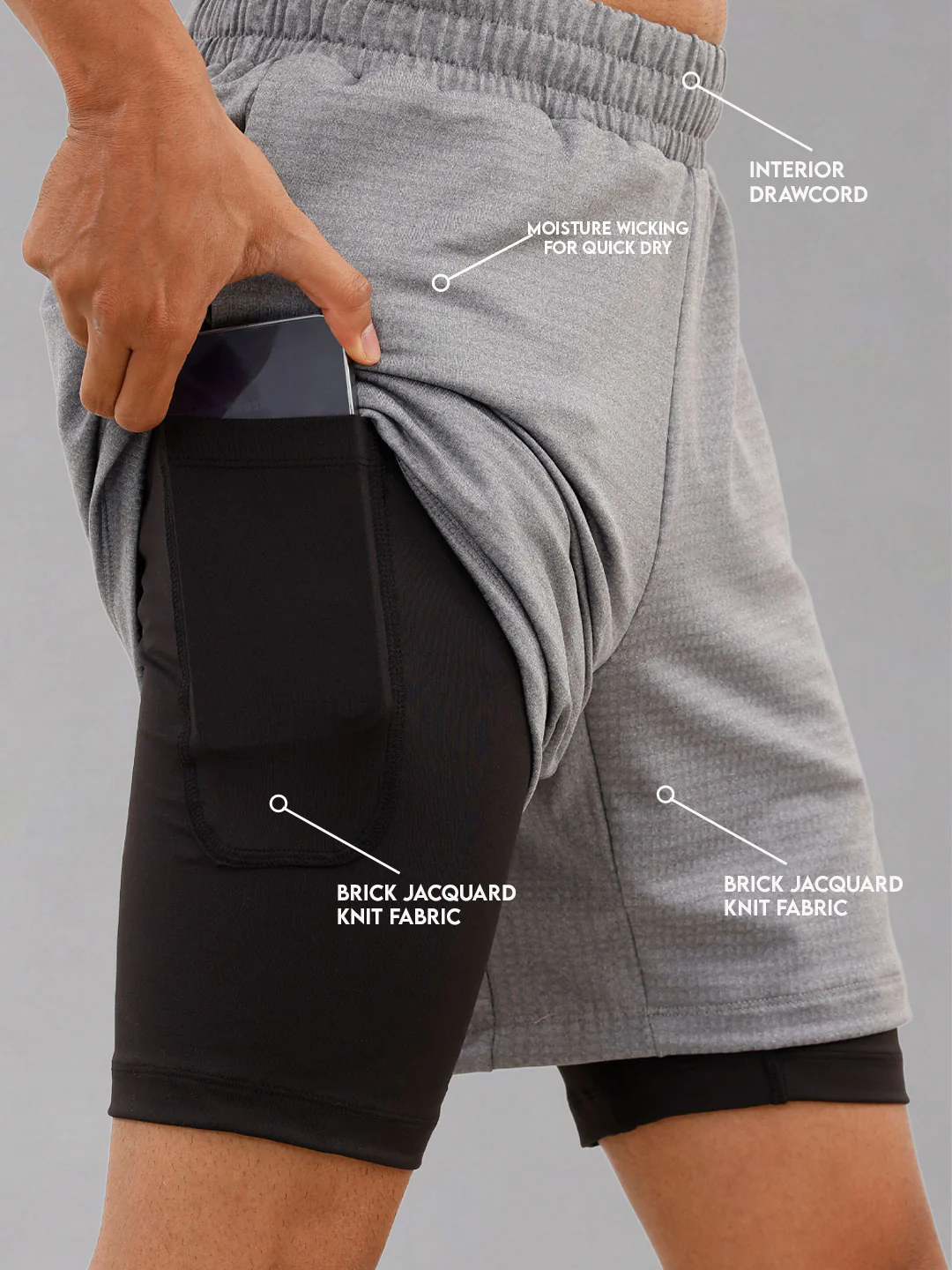 Compression shorts | Grey - Image 4