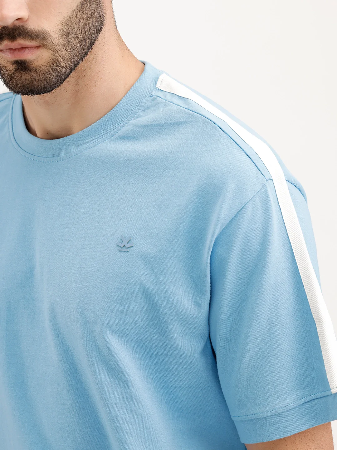 Contrast Sleeved Oversized T-Shirt | Blue - Image 5