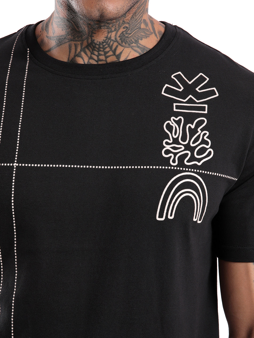 Coral Black Logo Printed T-Shirt - Image 5
