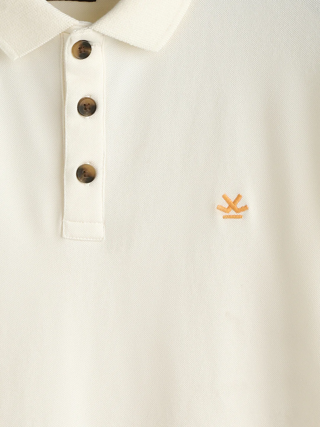 Cotton Blend Polo T-Shirt | Off White - Image 2
