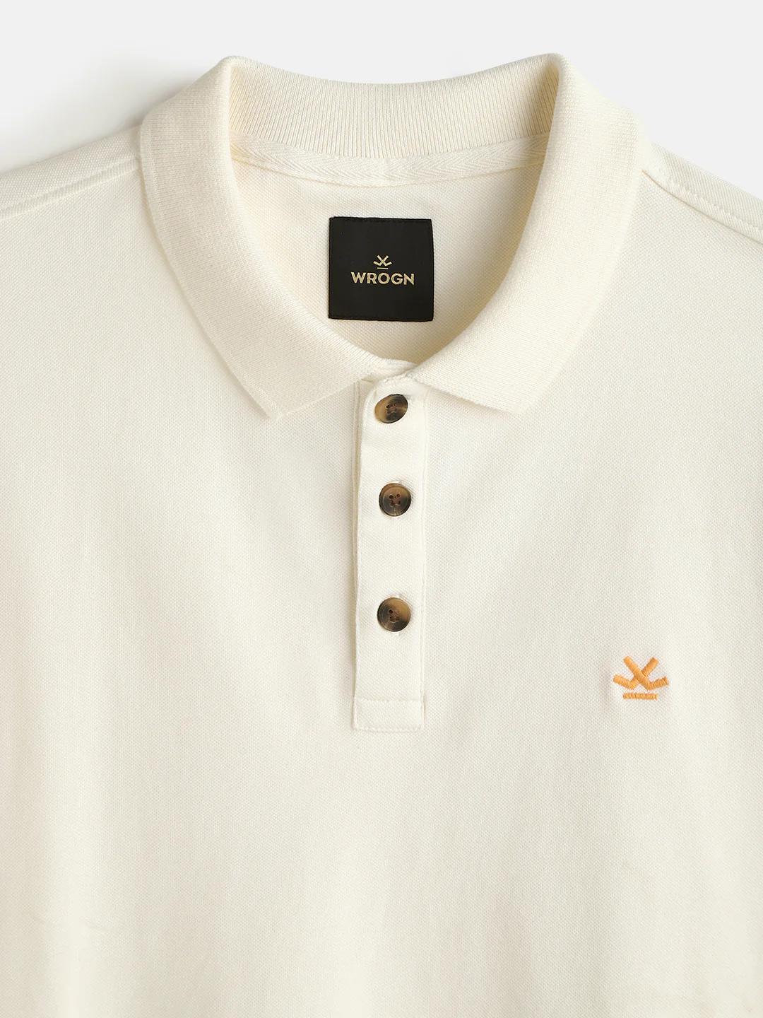 Cotton Blend Polo T-Shirt | Off White - Image 4