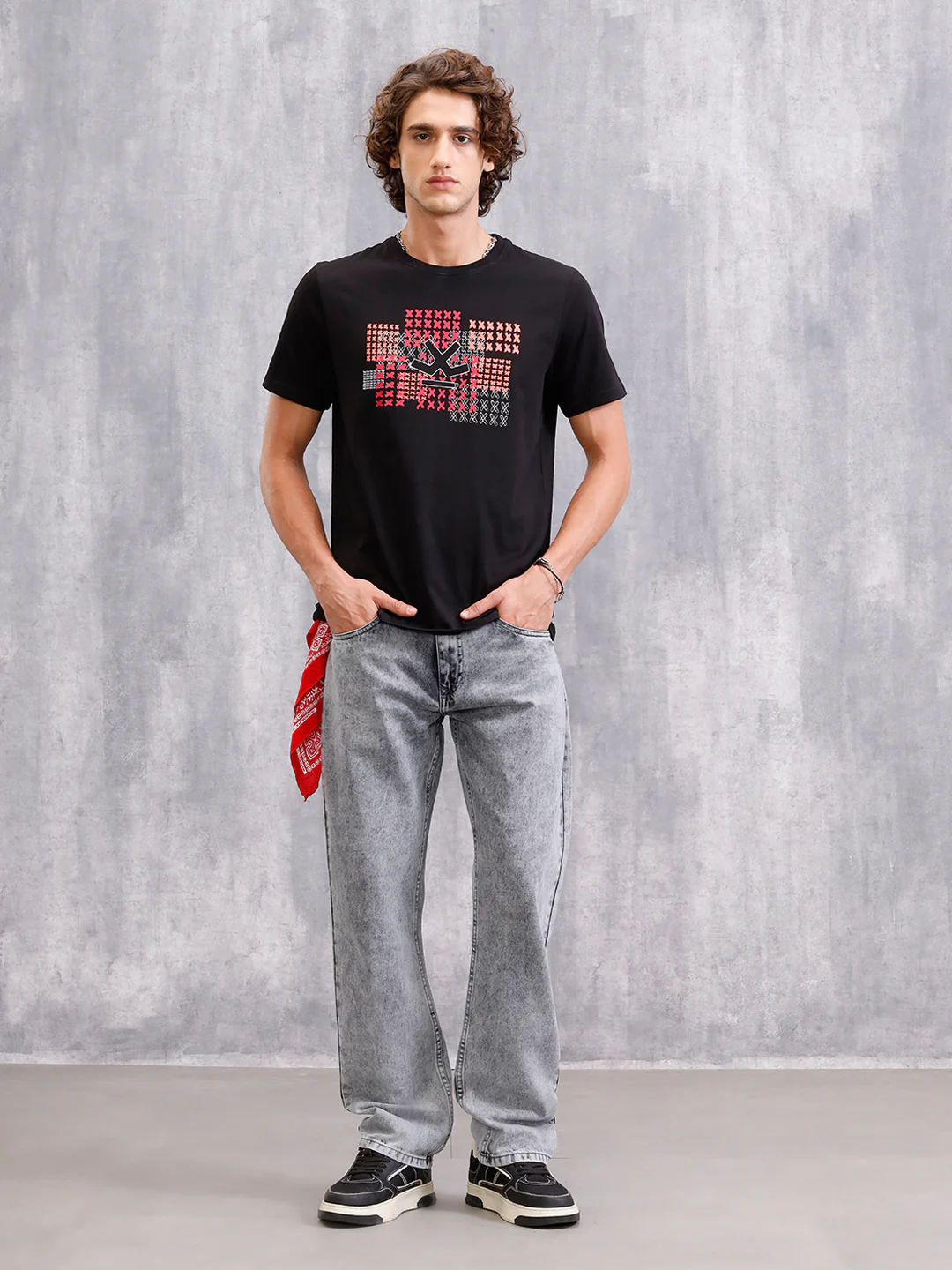 Cross Stitch Inspired Brand Carrier With Embroidery And Print | Black - Image 6