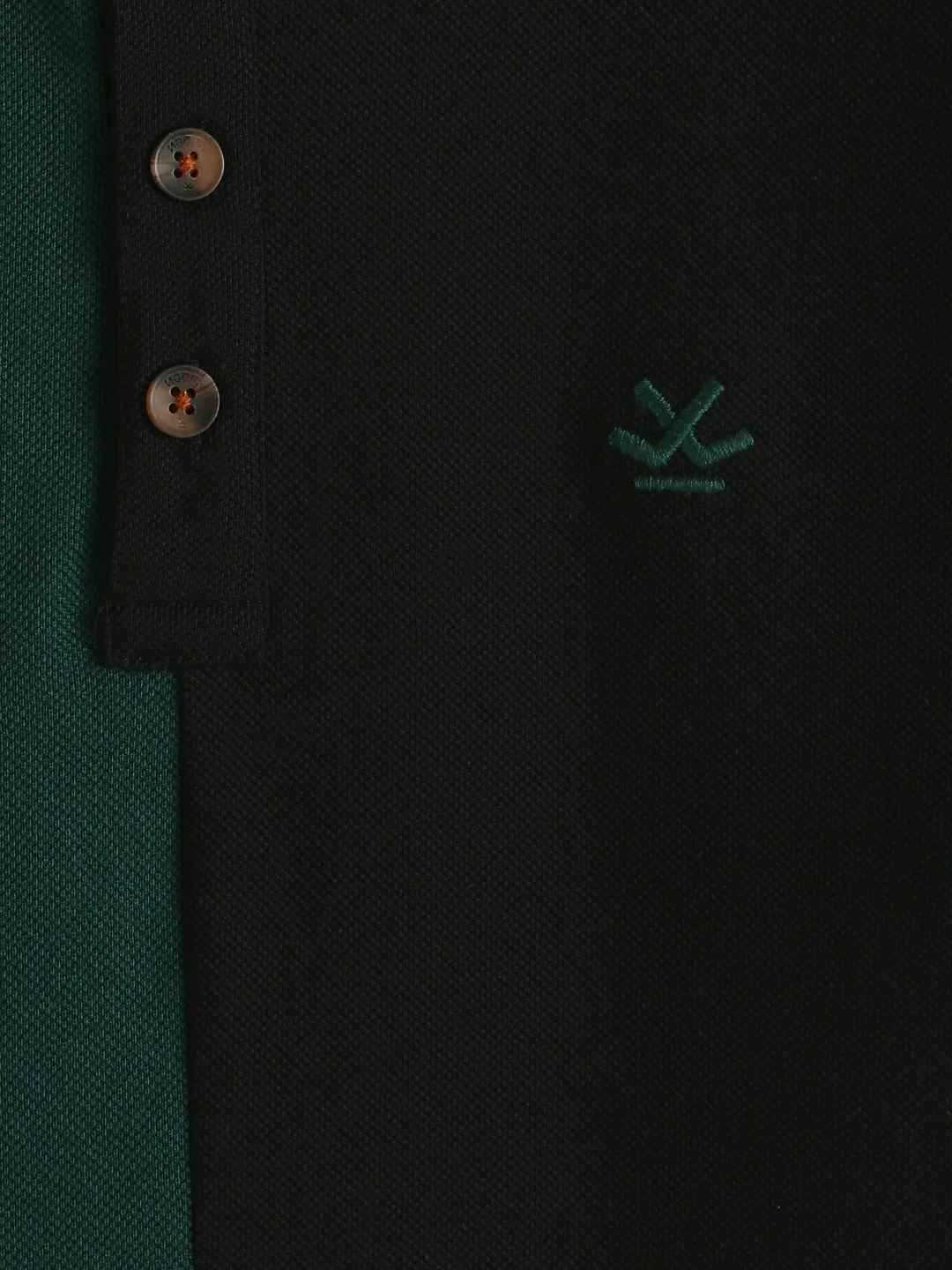 Cut & Sew Slim Fit Polo T-Shirt | Black - Image 4