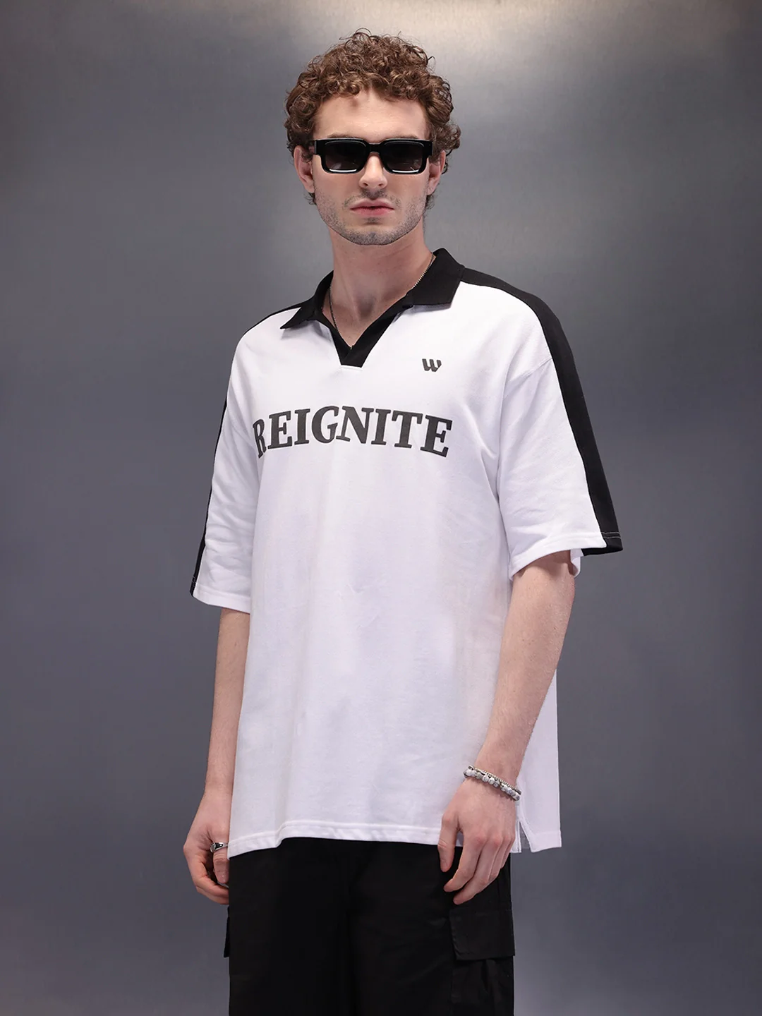 Cut & Sue Oversized Polo T-Shirt | White - Image 4