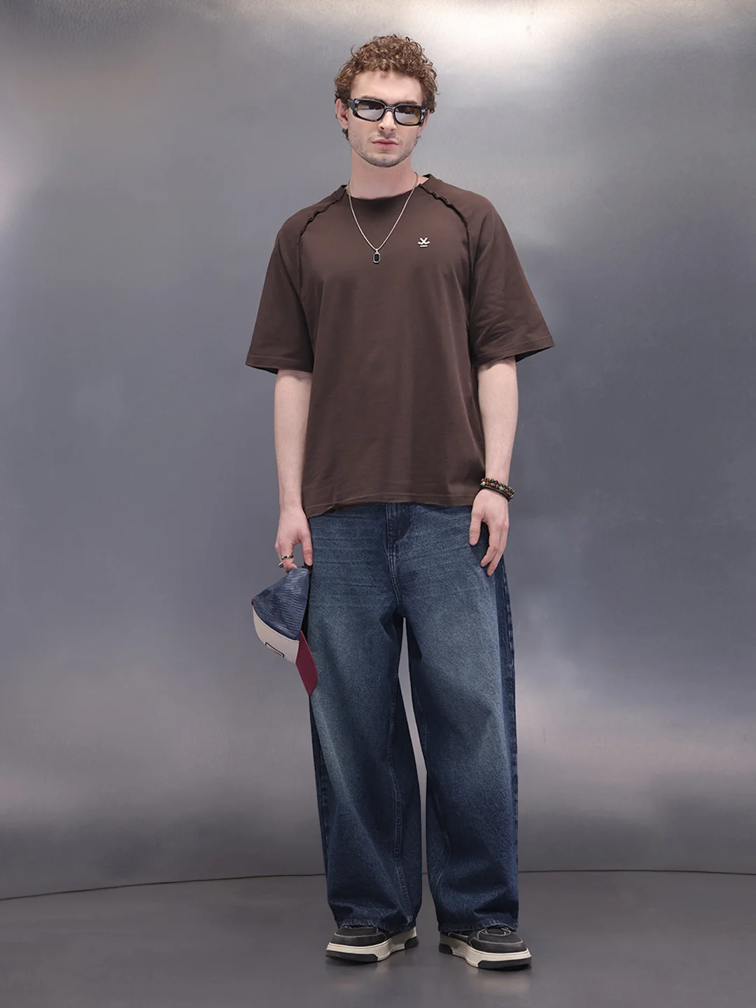 Cut & Sue Oversized T-Shirt | Dark Brown - Image 2