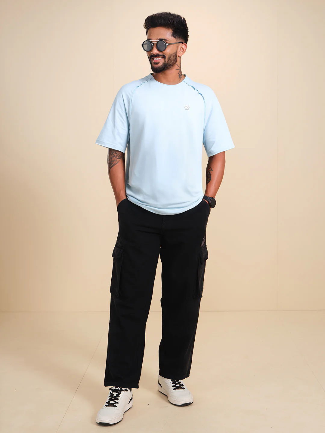Cut & Sue Oversized T-Shirt | Light Blue - Image 2