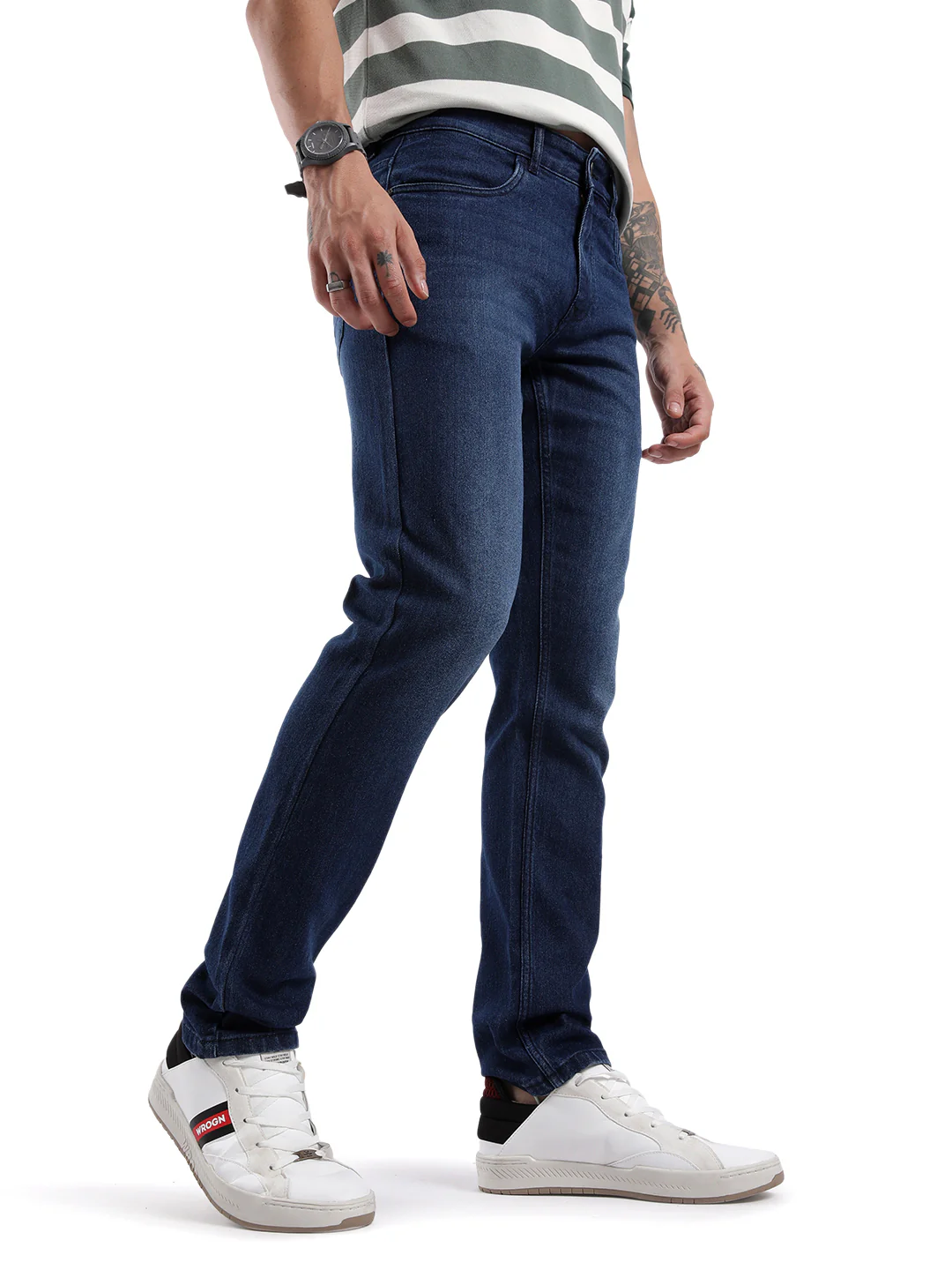Dark Blue Slide Basic Jeans - Image 4