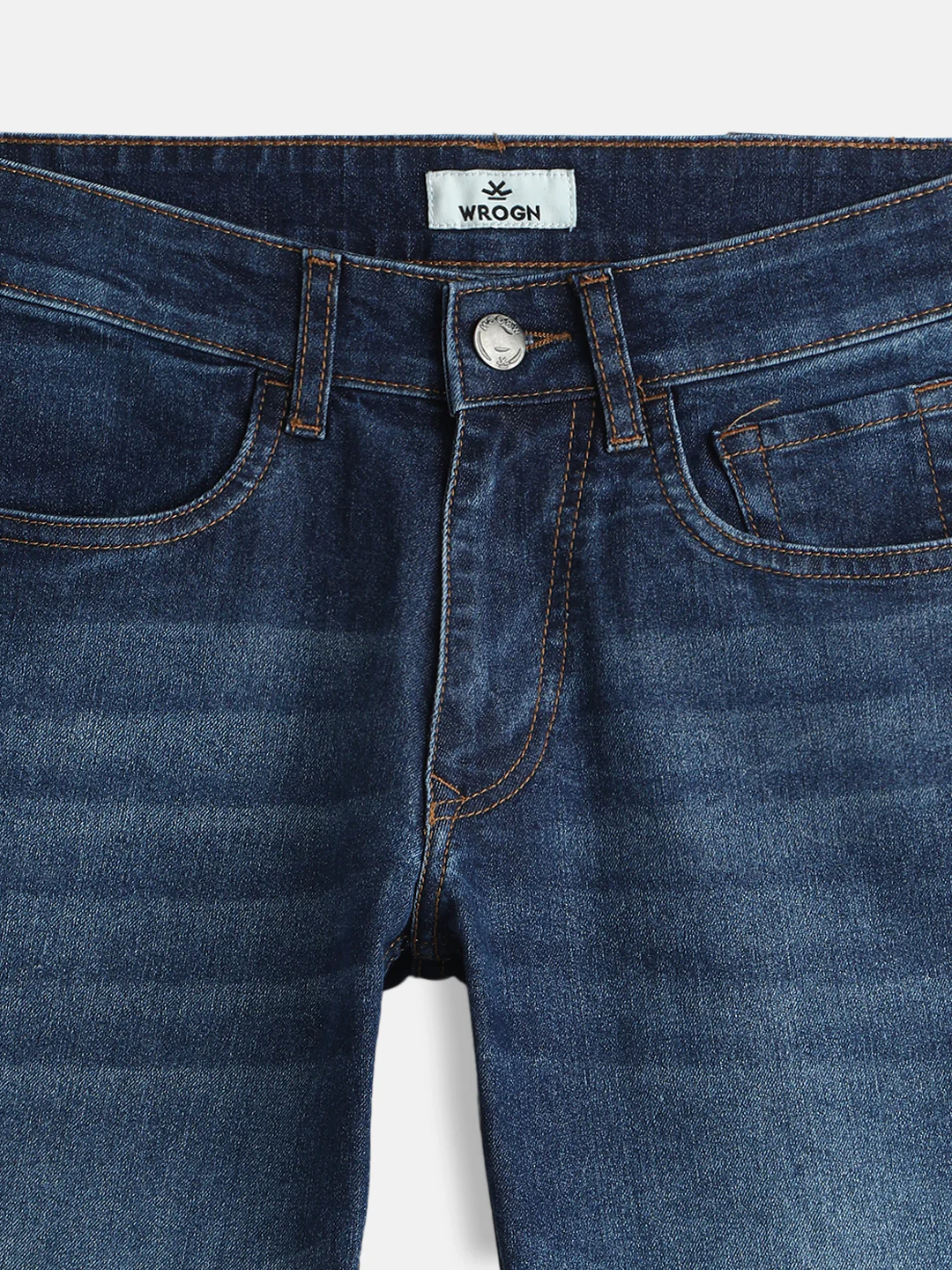 Dark Blue Slim Fit Denim Jeans - Image 3