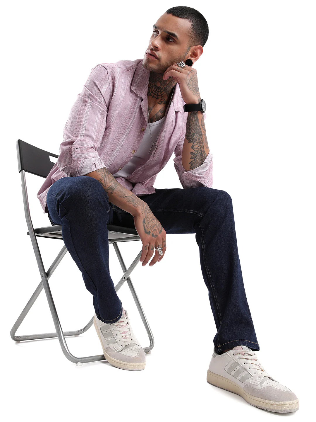 Dark Blue Stride Basic Jeans - Image 2