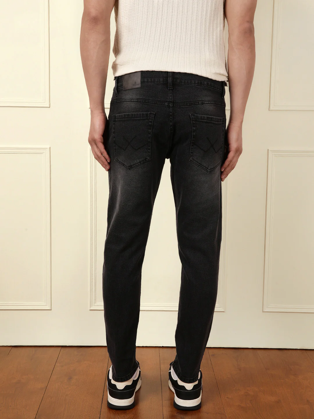 Casual Fade Skinny Fit Jeans | Dark Grey - Image 3